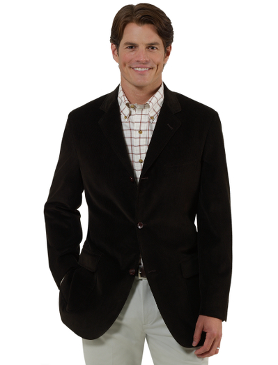 Pure Italian cotton. 3-button, sack. Madison fit. Lower patch flap pocket. Internal piping and pickstitch on lining. Dry clean. Imported.