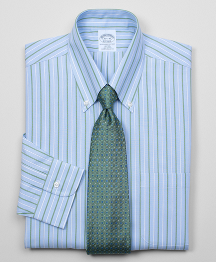 Pure cotton broadcloth made with pucker-free seams and specially treated to remain virtually wrinkle-free. The original Polo� button-down collar. Signature shirring at barrel cuffs. Center back pleat. Left chest pocket. Machine wash. Imported. Also available in Traditional fit.