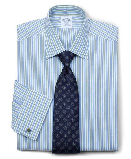 Pure cotton broadcloth made with pucker-free seams and specially treated to remain virtually wrinkle-free. Ainsley collar. Signature shirring at French cuffs. Center back pleat. Machine wash. Imported. Also available in Taditional. Cuff links not included.