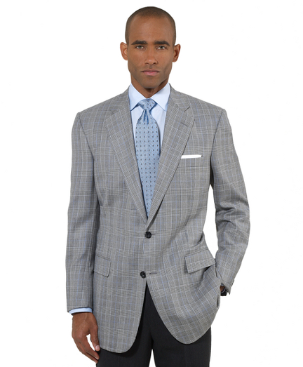 Wool and silk blend woven in Italy. Madison fit which is favored for its relaxed fit and natural shoulders. Two-button, center vent. Winged Bemberg  lining. Full-canvas construction. Sport coat comes with unfinished sleeves and unattached buttons that can be made functional. Dry clean. Imported.