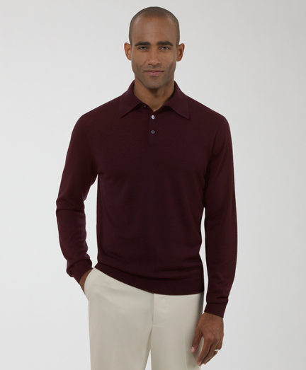 Knitted from pure Saxxon wool which is renowned for it's unsurpassed softness, natural stretch. It is extremely lightweight with a cashmere touch. Fully fashioned. Dry clean. Imported.