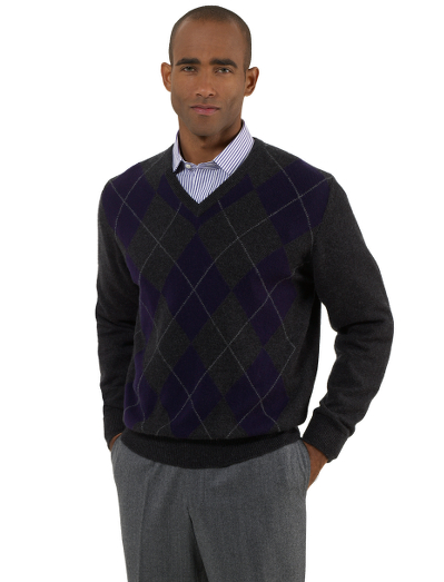 Pure cashmere spun and dyed in Scottland. Knitted at one of the oldest Scottish knitters in existence. Sweaters are washed in water from the River Tweed for added softness. Each sweater is hand-finished. Classic v-neck body, fully fashioned. Hand wash or dry clean. Imported.