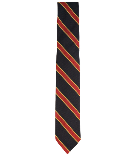 Silk and cotton from Italy. 2 1/4" width. Grosgrain trim at neck. Made in the USA.