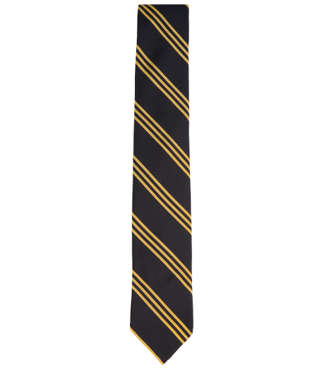 Silk and cotton from Italy. 2 1/4" width. Grosgrain trim at neck. Made in the USA.