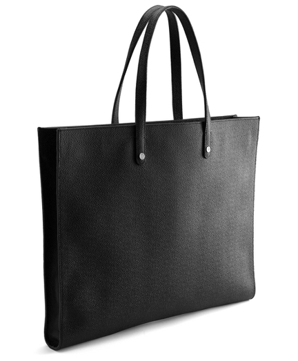 Pebble grain leather. Made in China.