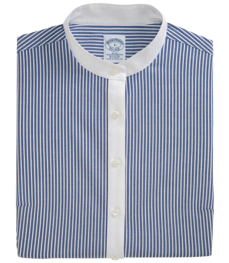 Our fitted silhouette, slightly tailored for a slimmer appearance.  Woven in cotton with a touch of DOW XLA for stretch, treated to remain virtually wrinkle-free. Sleeveless. Traditional placket. Pucker-free seams. Front and back darts. Machine wash. Imported.