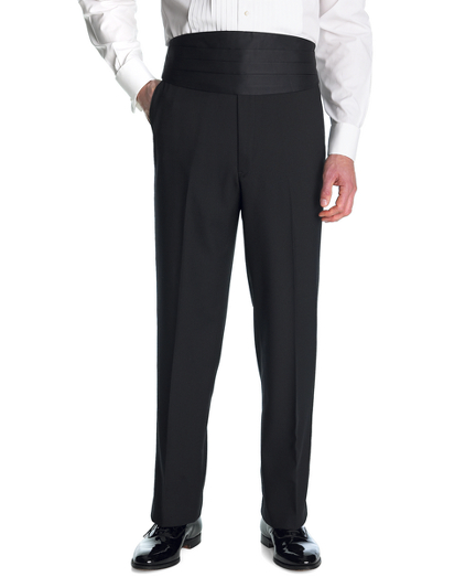 Our elegant tuxedo is impeccably tailored in pure wool for a luxurious drape. Slightly relaxed fit through hip and leg. Gradual taper at hem. Lined to the knee. Jacket and trousers sold separately for a perfect fit. Dry clean. Made in the USA.