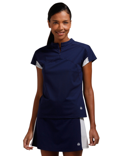 Nylon/elastin. Polyester. Mesh inserts in arms for breathability. Seam details for more active fit. White Brooks Brothers logo at front bottom left and center back. Hidden zipper at center front. Machine wash. Imported.
