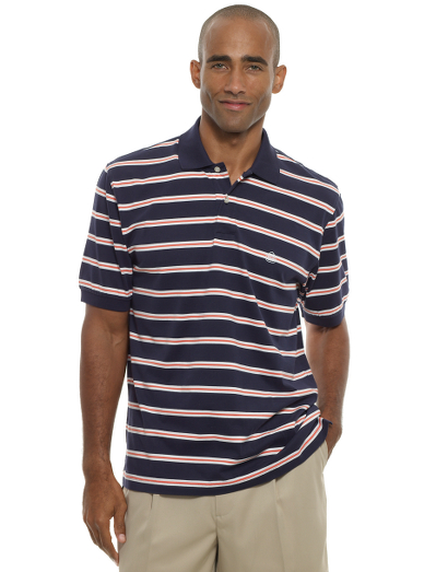 Country Club Medium Tie Stripe Luxe Jersey Polo