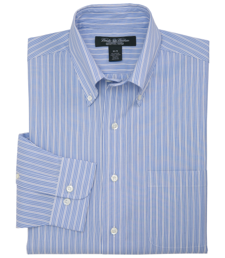 Pure cotton woven in Italy. The original Polo� button-down collar. Luxury fit. Side gusset.  Signature shirring at barrel cuffs. Left chest pocket. Superdurable logo buttons. Featuring two sleeve lengths-regular and long. Machine wash. Imported