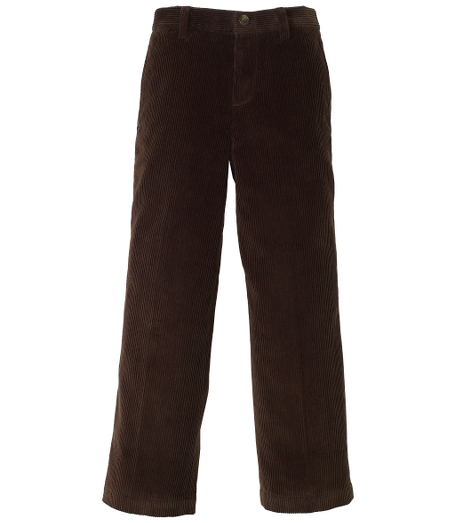 Plain front. Hidden snap button and adjustable waist in sizes 4-6. Machine wash. Imported.