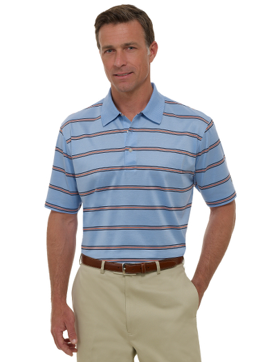 Luxurious double-mercerized cotton has added luster and softness. Finished with a signature performance treatment to enhance shape retention and resistance to shrinking, fading and piling. Signature Country Club patch on left sleeve. Machine wash. Imported.