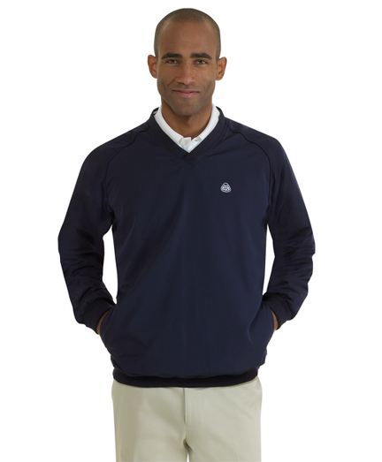 Lightweight polyester with mesh lining. Tipped rib for subtle detailing and Country Club logo printed at chest. Wind-resistant fabric makes this the perfect golf outerwear piece. Machine wash. Imported.