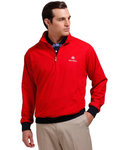 Lightweight polyester with mesh lining. Tipped rib for subtle detailing and Country Club logo printed at chest. Wind-resistant fabric makes this the perfect golf outwear piece. Machine wash. Imported.