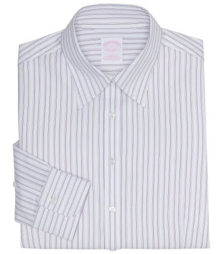 Tailored fit, our slimmest silhouette, woven in cotton specially treated to remain virtually wrinkle-free with a touch of  DOW XLA for stretch. Forward point collar and shirred barrel cuffs. Traditional placket, slightly longer shirttail and pucker-free seams. Front and back darts. Machine wash.  Imported.