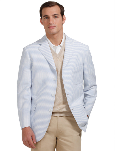 Casual unconstructed washed linen and cotton sport jacket in our slimmer fit regent cut. Half-lind in pure Irish linen herringbone. Genuine corozzo buttons. Pick stitch detailing. Dry clean. Imported.