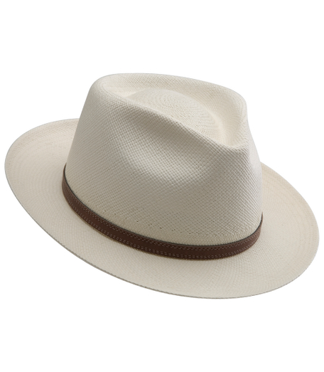 Straw hat with Dri Lex polyester sweatband to wick away moisture from the skin. Genuine leather band. Made in the USA.