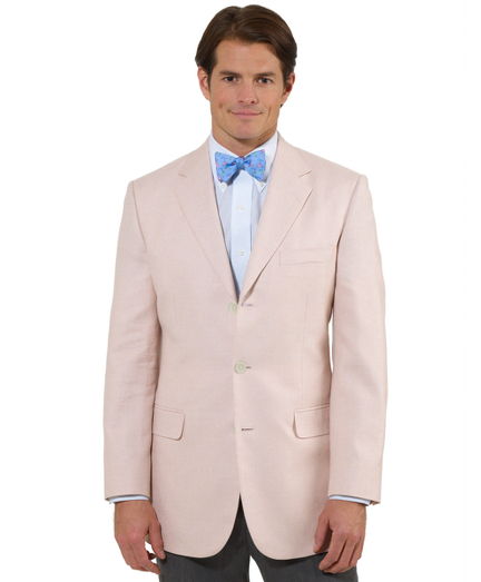 Silk, linen and cotton blend woven in Italy. Three-button, side vent. Bemberg lining. Half-canvas construction with non-functional sleeve buttons. Dry clean. Imported.