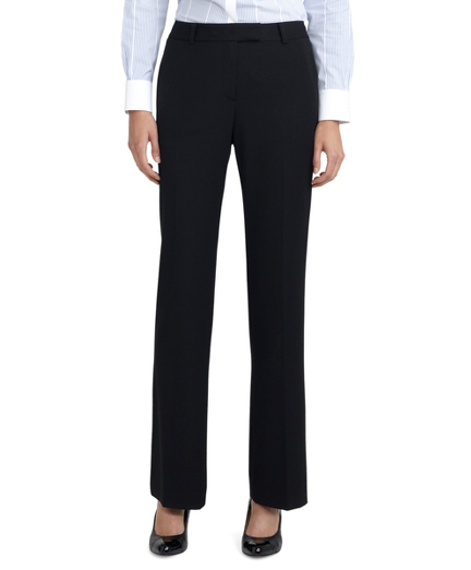 The perfect pair of trousers in essential colors. Designed for ultimate comfort in a blend of polyester/viscose/spandex. Plain-front styling with a very fluid drape. Side slash pockets. Dry clean. Imported. Also available in Misses.