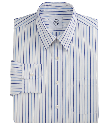 Made from one of the rarest cotton varieties distinguished by its purity and strength. Sea Island cotton has the softness of cashmere and the luster of silk. Fabric is spun in Switzerland and woven in Italy. Straight collar and mitered cuffs. Mother-of-pearl buttons. Machine wash. Made in the USA.