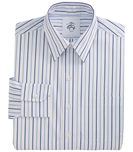 Sea Island cotton. Mother-of-pearl buttons. Signature locker loop at neck. Machine wash. Made in the USA.