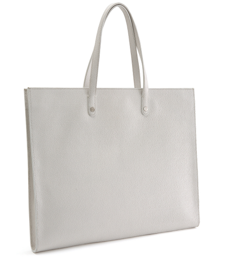 Pebble leather. 16 x 19 1/2". Made in China.