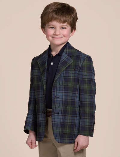 100% cotton. Two-button center vent jacket. Patch pockets at hip. Patch pockets at chest. Fully lined. Dry clean. Imported.