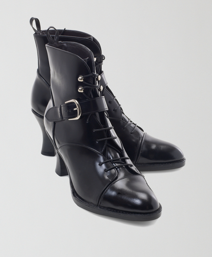 Genuine calfskin. Goodyear welt construction. 3" heel. Made in Italy.