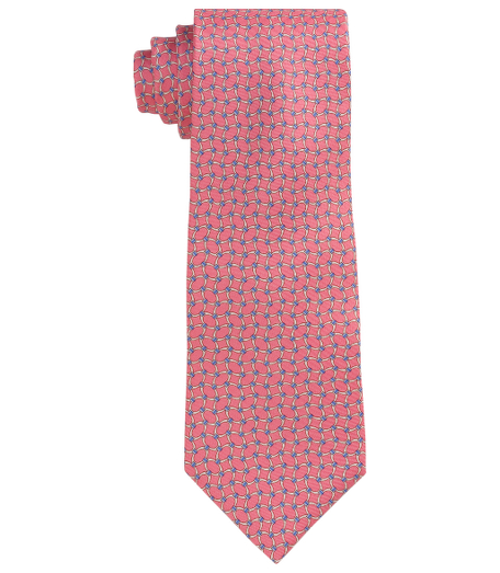 Pure silk printed in Italy. 3 1/2" width. Dry clean. Made in the USA.