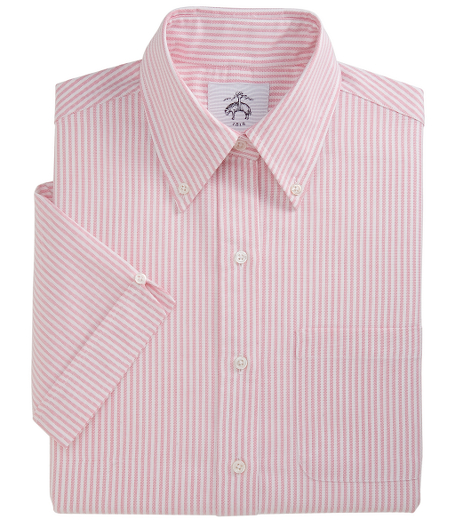 Cotton oxford. Mother-of-pearl buttons. Signature locker loop at neck. Machine wash. Made in the USA.