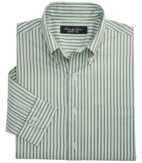 Cotton twill woven in Italy. Made with pucker-free seams and treated to remain virtually wrinkle-free. The original Polo� button-down collar. Luxury fit. Side gusset and cheveroned split back yoke. Signature shirring at barrel cuffs. Left chest pocket. Mother-of-pearl buttons. Featuring two sleeve lengths-regular and long. Machine wash. Imported.