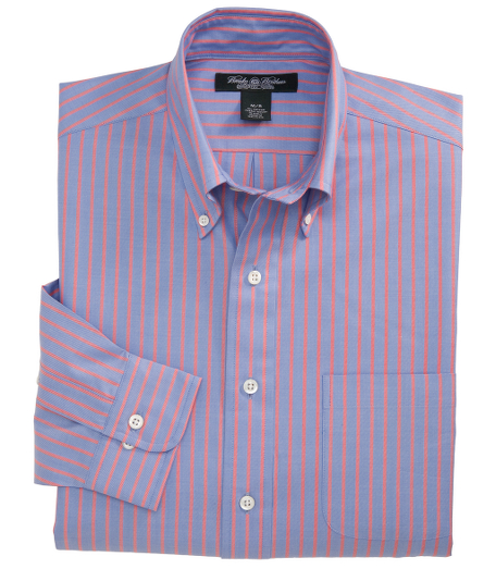 Pure cotton woven in Italy. The original Polo� button-down collar. Luxury fit. Side gusset and cheveroned split back yoke. Signature shirring at barrel cuffs. Left chest pocket. Mother-of-pearl buttons. Featuring two sleeve lengths-regular and long. Machine wash. Imported.