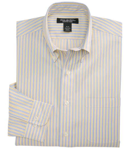 Pure cotton woven in Italy. The original Polo� button-down collar. Side gussets. Signature shirring at barrel cuffs. Left chest pocket. Mother-of-pearl buttons. Available in regular and long sleeve lengths. Machine wash. Imported.