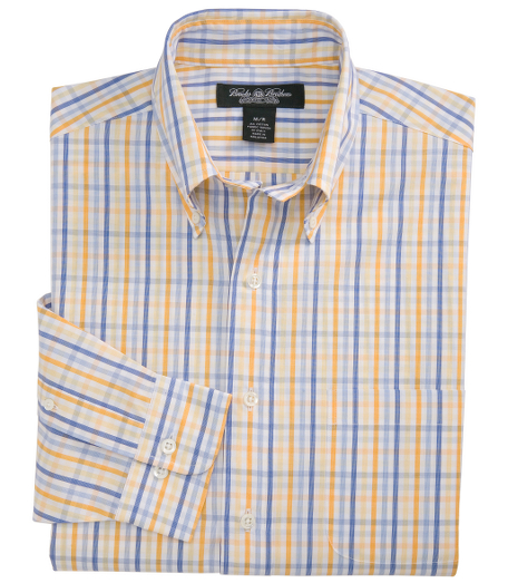 Pure cotton woven in Italy. The original Polo� button-down collar. Side gussets. Signature shirring at barrel cuffs. Left chest pocket. Mother-of-pearl buttons. Available in regular and long sleeve lengths. Machine wash. Imported.