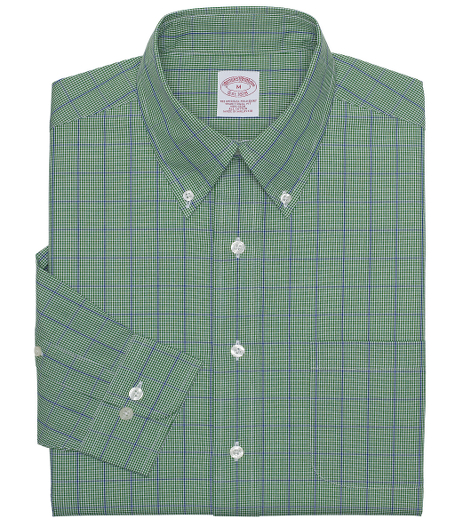 Pure cotton broadcloth. Made with pucker-free seams and treated to remain virtually wrinkle-free. The original Polo� button-down collar.  Left chest pocket. Superdurable stacked logo buttons. Center back pleat. Signature shirring at barrel cuffs. Machine wash. Imported. Also available in Slim fit.