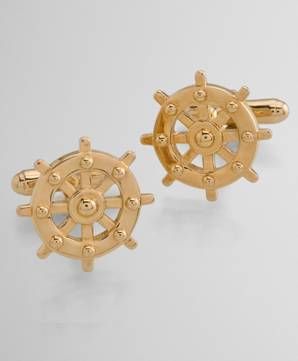 Sterling silver with gold overlay.  Swivel back. Gift boxed. Imported.