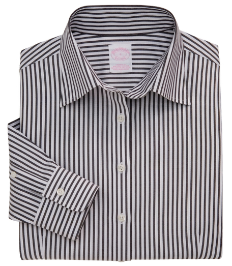 Tailored fit, our slimmest fit. Cotton, specially treated to remain virtually wrinkle-free, with a touch of  DOW XLA for stretch. Slightly longer shirttail. Traditional placket. Pucker-free seams. Front and back darts. Forward point collar. Shirred barrel cuffs. Machine wash. Imported.