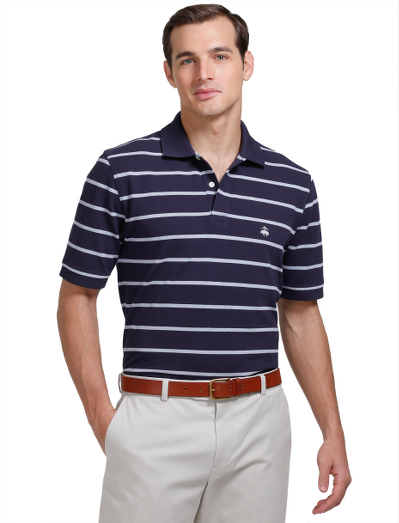 Knit from pure ultrafine 2-ply cotton for superior softness. Finished with our signature performance treatment to enhance shape retention and resistance to shrinking, fading, and pilling. Embroidered chest logo. Machine wash. Imported.