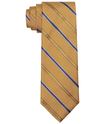 Pure silk woven in Italy. 3 1/2" width. Dry clean. Made in the USA.