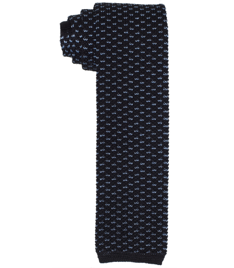 Pure silk knitted in Italy. 2 3/4" width. Dry clean. Made in Italy.