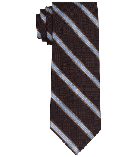 Pure silk woven in Italy. 3 1/2" width. Dry clean. Made in the USA.