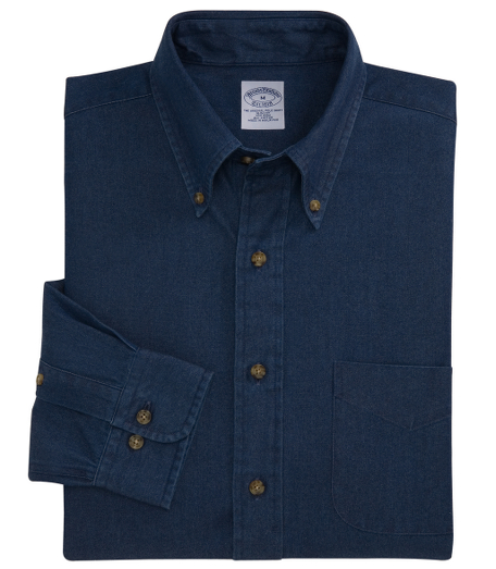 Pure Supima� cotton. The original Polo� button-down collar. Superdurable faux horn logo buttons. Signature shirring at barrel cuffs. Machine wash. Imported. Also available in Traditional fit.
