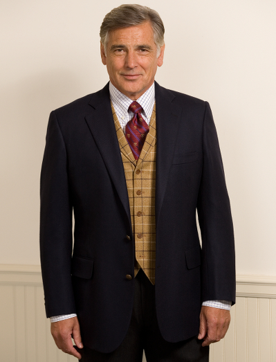 Regent fit blazer made from exclusive Saxxon wool. 2-button. Side vent. Dry clean only. Made in Canada.
