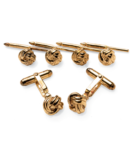Men's Sterling Silver Knot Stud Set Brooks Brothers