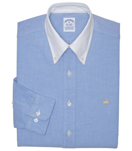 Pure lightweight Supima� oxford. Garment washed for added softness. 2" slimmer in the chest and waist than our slim fit sport shirts. White original Polo� button-down collar. Golden Fleece� embroidered logo. Superdurable stacked logo buttons. Center back pleat. Signature shirring at barrel cuffs. Machine wash. Imported. Also available in Traditional fit.
