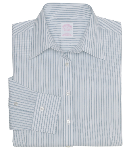 Pure cotton woven in Italy. Tailored fit, our slimmest silhouette. Forward point collar with barrelcuffs. Traditional placket. Mother-of-pearl buttons. Shirring at cuffs. Front and back darts. Machine wash. Imported.