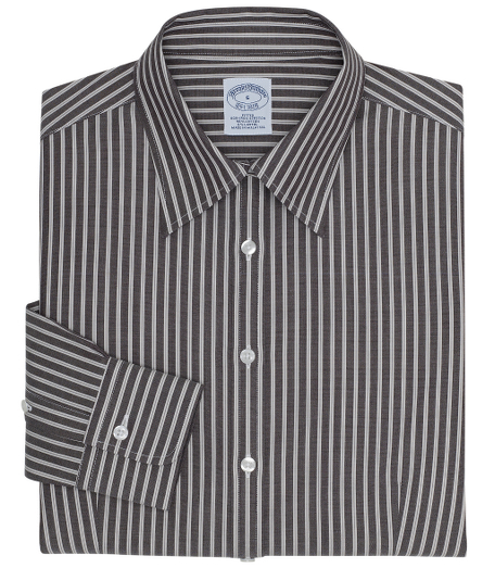 Fitted silhouette, slightly tailored for a slimmer appearance. Woven in cotton with a touch of  DOW XLA for stretch, treated to remain virtually wrinkle-free. Front and back darts. Traditional placket. Forward point collar and barrel cuff. Machine wash. Imported.
