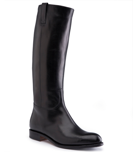 Stride with confidence in these handmade calfskin riding boots. Lined in leather with a leather sole and comfortable 1" heel. Made in Spain.