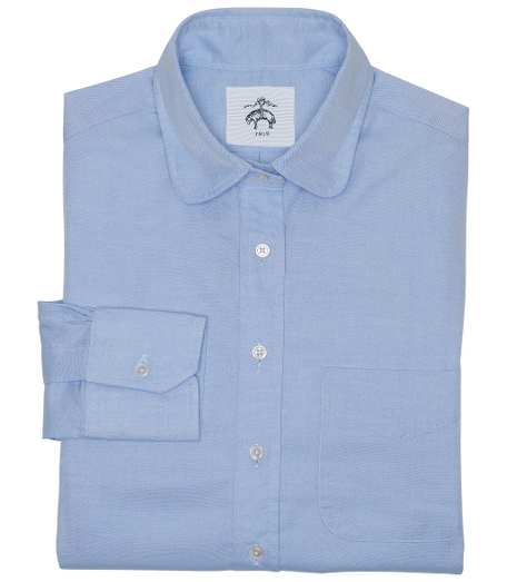 Pure pinpoint cotton. Side gussets. Signature locker loop at back. Mother-of-pearl-buttons. Machine wash. Made in the USA.
