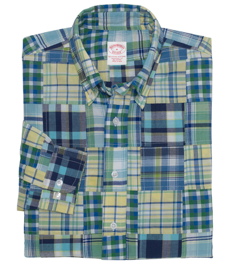 Authentic Indian madras. The original Polo� button-down collar. Front center placket. Superdurable logo buttons. Signature shirring at barrel cuffs. Left chest pocket. Machine wash. Imported. Also available in Slim fit.